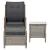Gardeon 5PC Grey Wicker Recliner Set: Adjustable Chairs, Ottomans & Table, UV-Resistant PE Wicker, Indoor/Outdoor Use