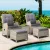 Gardeon 5PC Grey Wicker Recliner Set: Adjustable Chairs, Ottomans & Table, UV-Resistant PE Wicker, Indoor/Outdoor Use