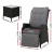 Gardeon 3PC Outdoor Wicker Recliner Set, Adjustable Chairs & Table, UV-Resistant, Steel Frame, Removable Cushions, Black