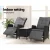 Gardeon 3PC Outdoor Wicker Recliner Set, Adjustable Chairs & Table, UV-Resistant, Steel Frame, Removable Cushions, Black