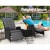 Gardeon 3PC Outdoor Wicker Recliner Set, Adjustable Chairs & Table, UV-Resistant, Steel Frame, Removable Cushions, Black