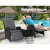Gardeon 3PC Outdoor Wicker Recliner Set, Adjustable Chairs & Table, UV-Resistant, Steel Frame, Removable Cushions, Black