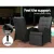 Gardeon 3PC Outdoor Wicker Recliner Set, Adjustable Chairs & Table, UV-Resistant, Steel Frame, Removable Cushions, Black