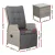 Gardeon 3PC Recliner Set: Weatherproof PE Wicker Chairs & Table, Adjustable Backrest & Footrest, Indoor/Outdoor Use