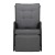 Gardeon Adjustable Outdoor Wicker Recliner Chair - Black, UV-Resistant, Steel Frame, 7cm Cushion, Indoor/Outdoor Use