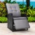 Gardeon Adjustable Outdoor Wicker Recliner Chair - Black, UV-Resistant, Steel Frame, 7cm Cushion, Indoor/Outdoor Use