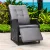 Gardeon Adjustable Outdoor Wicker Recliner Chair - Black, UV-Resistant, Steel Frame, 7cm Cushion, Indoor/Outdoor Use