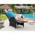 Gardeon Adjustable Outdoor Wicker Recliner Chair - Black, UV-Resistant, Steel Frame, 7cm Cushion, Indoor/Outdoor Use