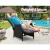 Gardeon Adjustable Outdoor Wicker Recliner Chair - Black, UV-Resistant, Steel Frame, 7cm Cushion, Indoor/Outdoor Use