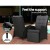 Gardeon 2PC Black Wicker Recliner Chairs - UV & Weather-Resistant, Adjustable, Indoor/Outdoor with Cushions, 57x65x95cm