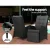 Gardeon 2PC Black Wicker Recliner Chairs - UV & Weather-Resistant, Adjustable, Indoor/Outdoor with Cushions, 57x65x95cm