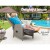 Gardeon Adjustable Wicker Recliner Chair – UV & Weather-Resistant, Steel Frame, High-Density Cushion, 57x65x95cm, Grey