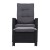 Gardeon Outdoor Recliner Chair Set - Black Wicker Lounge with Adjustable Backrest & Ottoman, UV & Weather-Resistant