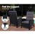 Gardeon Outdoor Recliner Chair Set - Black Wicker Lounge with Adjustable Backrest & Ottoman, UV & Weather-Resistant