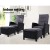 Gardeon 2PC Recliner Chairs Set - Black Wicker Outdoor Furniture with Adjustable Backrest & Ottoman, UV-Resistant