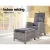 Gardeon Grey Outdoor Recliner Set - Adjustable Wicker Chair & Ottoman, UV-Resistant, High-Density Foam Cushions