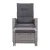 Gardeon Grey Outdoor Recliner Set - Adjustable Wicker Chair & Ottoman, UV-Resistant, High-Density Foam Cushions