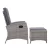 Gardeon Grey Outdoor Recliner Set - Adjustable Wicker Chair & Ottoman, UV-Resistant, High-Density Foam Cushions