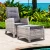 Gardeon Grey Outdoor Recliner Set - Adjustable Wicker Chair & Ottoman, UV-Resistant, High-Density Foam Cushions