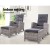 Gardeon 2PC Grey Wicker Recliner Chairs Set, Adjustable Outdoor Lounger with Ottoman, Steel Frame, UV-Resistant Cushions Gardeon 2PC Grey Wicker Recliner Chairs Set, Adjustable Outdoor Lounger with Ottoman, Steel Frame, UV-Resistant Cushions