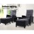 Gardeon 5PC Outdoor Recliner Set: UV-Resistant Wicker, Adjustable Back, Steel Frame, Glass Table, Black