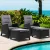 Gardeon 5PC Outdoor Recliner Set: UV-Resistant Wicker, Adjustable Back, Steel Frame, Glass Table, Black