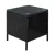 Gardeon Black Wicker Coffee Side Table - 40x40x45cm, PE Rattan, Tempered Glass, Indoor/Outdoor, Weather-Resistant