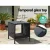 Gardeon Black Wicker Coffee Side Table - 40x40x45cm, PE Rattan, Tempered Glass, Indoor/Outdoor, Weather-Resistant