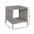 Gardeon Outdoor Coffee Side Table – Grey Rattan Wicker, Steel Frame, Tempered Glass Top, 40x40x45cm, Weather-Resistant