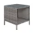 Gardeon Outdoor Coffee Side Table – Grey Rattan Wicker, Steel Frame, Tempered Glass Top, 40x40x45cm, Weather-Resistant
