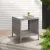 Gardeon Outdoor Coffee Side Table – Grey Rattan Wicker, Steel Frame, Tempered Glass Top, 40x40x45cm, Weather-Resistant