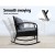 Gardeon Outdoor Rocking Chair - Weather-Resistant Wicker, Steel Frame, Black with Cushions, 79x58x78cm, 160kg Capacity