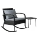 Gardeon 2PC Rocking Chair & Table Set: Weather-Resistant Wicker Furniture with Cushions, Tempered Glass, UV Protection Gardeon 2PC Rocking Chair & Table Set: Weather-Resistant Wicker Furniture with Cushions, Tempered Glass, UV Protection