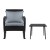 Gardeon 3PC Black Wicker Patio Set: Rocking Chairs & Tempered Glass Table, Weather-Resistant for Indoor/Outdoor Use