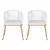 Gardeon 2PC Outdoor Dining Chairs - White PE Wicker, Steel Frame, UV-Resistant, 60x50x80cm, Plush Cushions Included