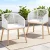 Gardeon 2PC Outdoor Dining Chairs - White PE Wicker, Steel Frame, UV-Resistant, 60x50x80cm, Plush Cushions Included