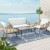 Gardeon 4-Piece Rattan Outdoor Sofa Set - UV Resistant, Powder-Coated Steel Frame, Natural Colour, Cushions Included Gardeon 4-Piece Rattan Outdoor Sofa Set - UV Resistant, Powder-Coated Steel Frame, Natural Colour, Cushions Included