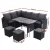 Gardeon 9-Seater Outdoor Dining Set – Black PE Wicker, Steel Frame, Cushions, Glass Table, Storage Cover Included