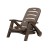 Gardeon Brown Folding Sun Lounger Chair: Durable PP, 5-Position Adjustable, Wheels for Easy Move, Indoor/Outdoor Use