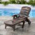 Gardeon Brown Folding Sun Lounger Chair: Durable PP, 5-Position Adjustable, Wheels for Easy Move, Indoor/Outdoor Use