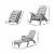 Gardeon Grey Sun Lounger with Wheels - Weather-Resistant, Adjustable Recliner Chair, Portable Outdoor Furniture