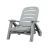 Gardeon Grey Sun Lounger with Wheels - Weather-Resistant, Adjustable Recliner Chair, Portable Outdoor Furniture