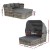 Gardeon Extra-Large Modular Outdoor Day Bed - UV-Resistant Wicker, Steel Frame, Water-Resistant Fabric, Grey, 156x160cm