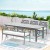 Gardeon 5-Piece Acacia Wood Outdoor Dining Set, Grey – Seats 6, Removable Cushions, Parasol Hole, Easy Assembly