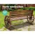 Gardeon 3-Seater Outdoor Garden Bench - Rustic Fir Wood Wagon Wheel Design, UV-Resistant, 300kg Capacity, 142cm