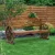 Gardeon 3-Seater Outdoor Garden Bench - Rustic Fir Wood Wagon Wheel Design, UV-Resistant, 300kg Capacity, 142cm