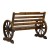 Gardeon 2-Seater Outdoor Wagon Bench - Fir Wood, Rustic Charcoal Brown, UV & Weather-Resistant, 220kg Capacity