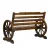 Gardeon 2-Seater Outdoor Wagon Bench - Fir Wood, Rustic Charcoal Brown, UV & Weather-Resistant, 220kg Capacity