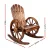 Gardeon Wagon Wheels Rocking Chair, Canadian Fir Wood, 60x89x99cm, Brown, Rustic Outdoor Furniture, UV-Resistant