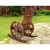 Gardeon Wagon Wheels Rocking Chair, Canadian Fir Wood, 60x89x99cm, Brown, Rustic Outdoor Furniture, UV-Resistant